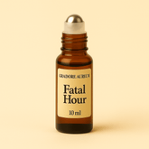 Fatal Hour – Parfum Oil (10 ml Luxury Roller) | 100ml Luxury Body Oil | Nourishing, Non - Greasy, Fast - Absorbing, Long - lasting Fragrance | Self - Care & Skincare Gift | GRADORE AUREUM